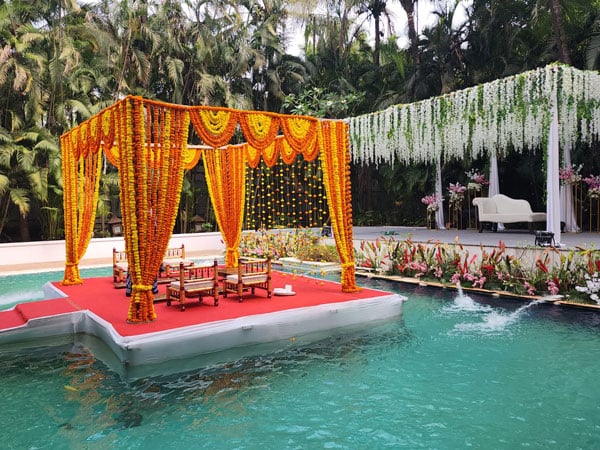 floating mandap decoration